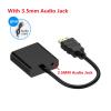 1080P HDMI-Compatible to VGA Adapter Cable with 3.5mm Audio Jack USB Power Port Converter for PC Laptop PS4/3 Projector TV Box Display Conversion Line(with Audio No Power) view 3