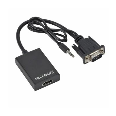 BGGQGG 1080P HD Vga to Hdmi with 3.5mm Audio Cable Vga to Hdmi Adapter for PCProjector Ps4 Laptop to HDTV Video Audio Converter Display Conversion Line
