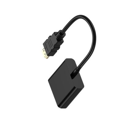 1080P HDMI-Compatible to VGA Adapter Cable with 3.5mm Audio Jack USB Power Port Converter for PC Laptop PS4/3 Projector TV Box Display Conversion Line(No Audio No Power)
