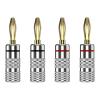 4PCS 4MM Gold Plated Speaker Banana Connector Audio Amplifier Speaker Terminal 12002 view 1
