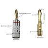 4PCS 4MM Gold Plated Speaker Banana Connector Audio Amplifier Speaker Terminal 12002 view 3