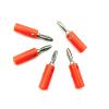 5pcs Banana Red+Black 4mm Audio Speaker Wire Cable Screw Type Banana Connector(5Pcs Red) view 2