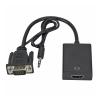 1080P HD VGA to HD with 3.5mm Audio Cable Vga to Hd Adapter for PCProjector Ps4 Laptop to HDTV Video Audio Converter Display Conversion Line view 3