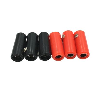 100Pcs Brass 4mm Banana Speaker Jack Female Socket Test Connector Adapter Red and Black(Red)