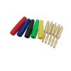 4Pcs/lot Small 2mm Banana Male Connector Gold Plated Soldering Type 2mm Bananas Test Leads Speaker Plugs Socket Adapter(Green) view 3