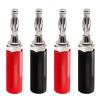 10Pcs 4mm Nickel/Chromium Plating Adapter Wire Cable Audio Speaker Banana Connector Audio Jack Terminal(10 Black) view 1