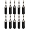 10Pcs 4mm Nickel/Chromium Plating Adapter Wire Cable Audio Speaker Banana Connector Audio Jack Terminal(10 Black) view 2