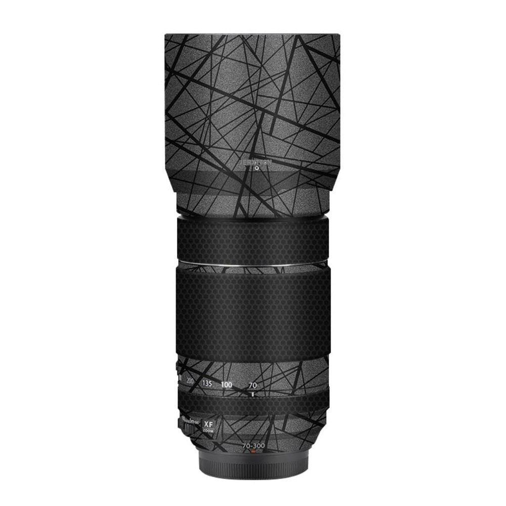 XF 70-300 Anti-Scratch Camera Lens Skin Vinyl Sticker for Fujifilm XF 70-300mm F4-5.6 Coat Protective Film Decals (Cross Gray)