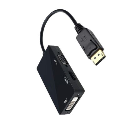 3 IN1 Displayport DP to HDMI-Compatible DVI VGA Adapter 1080P for Projector TV Laptop PC Display Port Converter Connector Cable Display Conversion Line