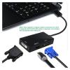 3 IN1 Displayport DP to HDMI-Compatible DVI VGA Adapter 1080P for Projector TV Laptop PC Display Port Converter Connector Cable Display Conversion Line view 2