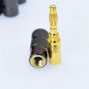 4mm Audio Jack Banana Plugs for Speaker Wire 24K Gold Plated Banana Adapter Cable Connector Clips 4 8 12 24Pack(4pcs) view 3
