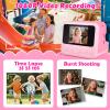 Elecoutek Kids Instant Print Camera with Carrying Bag, 1080P HD Girl Camera with 4 Print Paper Rolls, Color Pens & 32GB Card, Christmas Birthday Gifts Kids Girl Toys for 3-12 Years Old (Pink) view 3
