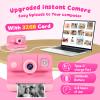 Elecoutek Kids Instant Print Camera with Carrying Bag, 1080P HD Girl Camera with 4 Print Paper Rolls, Color Pens & 32GB Card, Christmas Birthday Gifts Kids Girl Toys for 3-12 Years Old (Pink) view 4
