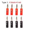 8pcs 4mm Speaker Screw Banana Plugs Connectors Solderless Binding Post Speaker Terminal Black Red Banana Plugs Connector(Type 1) view 2