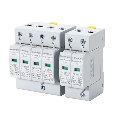 2P4P AC Protection Device Home Low-Voltage Surge Protector 275V385V20KA40KA0KA80KA100KA (2P AC275V,80KA)