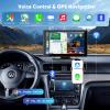 9.3" Carplay Screen for Car with Backup Camera, 2.5K Wireless Display, Android Auto Compatible, Portable Dash Cam, Touch Monitor, GPS Navigation, Bluetooth FM Transmitter, Universal Mount, Gifts view 3