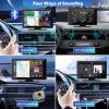 9.3" Carplay Screen for Car with Backup Camera, 2.5K Wireless Display, Android Auto Compatible, Portable Dash Cam, Touch Monitor, GPS Navigation, Bluetooth FM Transmitter, Universal Mount, Gifts view 4