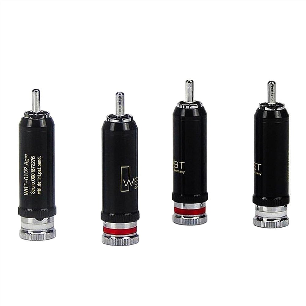0102 Silver Plated Brass Rhodium Lock Welded Audio/Video Connector Tuner Output