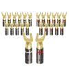 2/4Pcs Speaker Banana Audio Connector 4mm Banana for Video Speaker Adapter Audio Jack Wire Cable(4 Pcs,Y Type) view 1