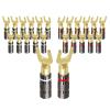 2/4Pcs Speaker Banana Audio Connector 4mm Banana for Video Speaker Adapter Audio Jack Wire Cable(4 Pcs,Y Type) view 2