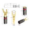 2/4Pcs Speaker Banana Audio Connector 4mm Banana for Video Speaker Adapter Audio Jack Wire Cable(4 Pcs,Y Type) view 4