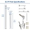 8.2ft Tall Security Camera Pole Outdoor, Universal Surveillance Camera Post Stand with 4 Brackets, Backyard Walkway Industrial Commercial Home Use (High 2.5m/8.2ft) view 2
