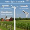 8.2ft Tall Security Camera Pole Outdoor, Universal Surveillance Camera Post Stand with 4 Brackets, Backyard Walkway Industrial Commercial Home Use (High 2.5m/8.2ft) view 3