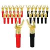 Banana Plugs Closed Screw 24K Gold Plated Banana Speaker Connectors Dual Screw Lock Banana Connector(4 Pcs,Y Type) view 2