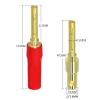 4pcs Gold Plated Speaker Plugs Lock Screw Audio PIN Connector for Speaker Wire 4MM Banana Speaker Connector(Bent Needle) view 3