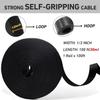 100ft x1/2 in Hook and Loop Roll, Hitotsu Reusable Fastening Tape Cable Ties, Self-Gripping Multi-Purpose Wrap Fasteners for Cord Manage,Home, Office, Electrical Cords, Data Center, White view 2