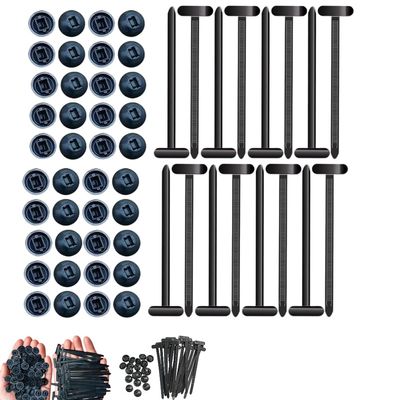 Nylon Cable Ties Set, 100/200/400 PCS, Self-Locking T Rivet Zip Ties for Car, Garden, Workshop (100 pcs)