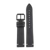 Genuine Leather Watchband For Omega Vintage Suede Cowhide Pin Buckle Watch Strap(Black b2,18mm) view 1