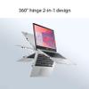 ASUS Chromebook Flip CX1 Convertible Laptop, 14" FHD NanoEdge 360-degree Touchscreen, Intel Celeron N4500 Processor, 128GB eMMC Storage, 8GB RAM, ChromeOS, Transparent Silver, CX1400FKA-AS88FT (Renewed) view 2