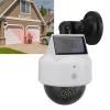 Pilipane Solar Dummy Fake Security Camera Outdoor Solar Powered Simulated Surveillance Cameras with Flashing Red LED Light Warning Effect for Indoor Outdoor Home Shop Business ABS Material view 4