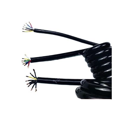 Wires and cables Pu Spring Cable Wire 7 8 10 Core 15 13 20 18 17 Awg Stretch 1 2 3 4 5 6 7 8 9 10 11 12 13 14 15 Meters Spiral Telescopic Wire Wires and cables(Stretch 11 meter,10 cores 20 AWG)