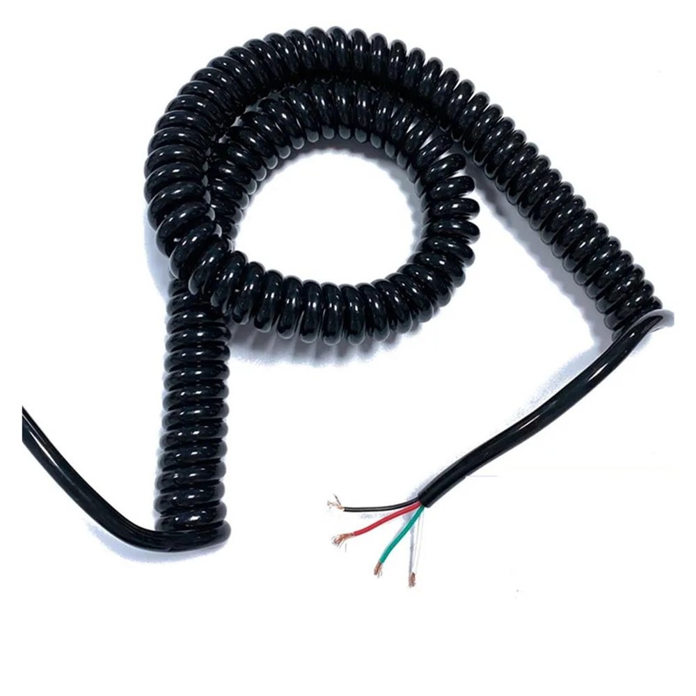 DOUDOUSUN Wires and Cables Pu Spring Cable Wire 4 Core 20 26 22 Awg Stretch 1 2 3 4 5 6 7 8 9 10 Meters Spiral Telescopic Wire Wires and Cables(Stretch 12 Meter,4 cores 26 AWG)