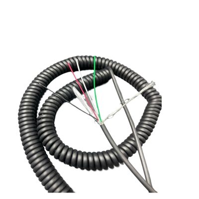 Wires and cables Pur Spring Wire Shielded Cable 4core 26 24 20 Awg Stretch 1 2 3 4 5 6 3 7 8 9 10 11 12 Meters Fog Surface Spiral Telescopic Wire Wires and cables(Stretch 14 meter,4 cores 26 AWG)