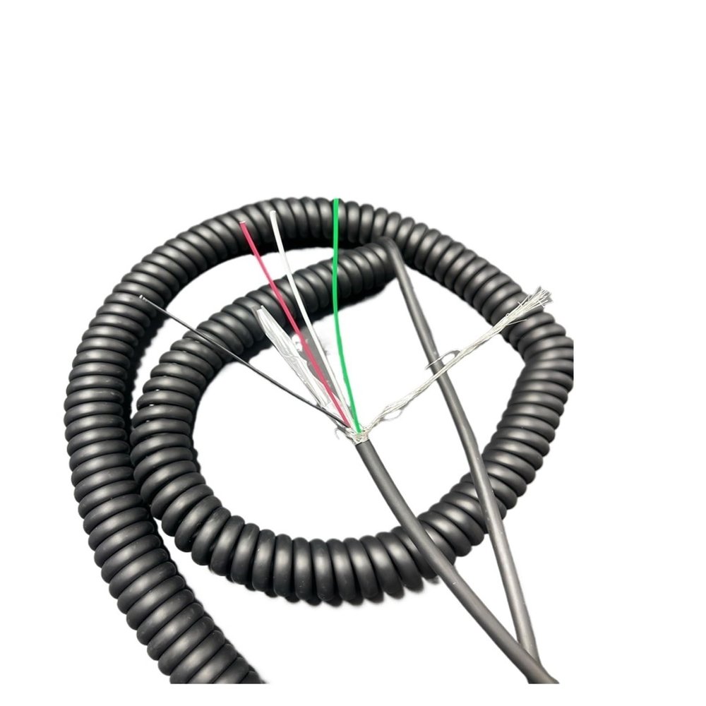 Wires and cables Pur Spring Wire Shielded Cable 4core 26 24 20 Awg Stretch 1 2 3 4 5 6 3 7 8 9 10 11 12 Meters Fog Surface Spiral Telescopic Wire Wires and cables(Stretch 14 meter,4 cores 26 AWG)