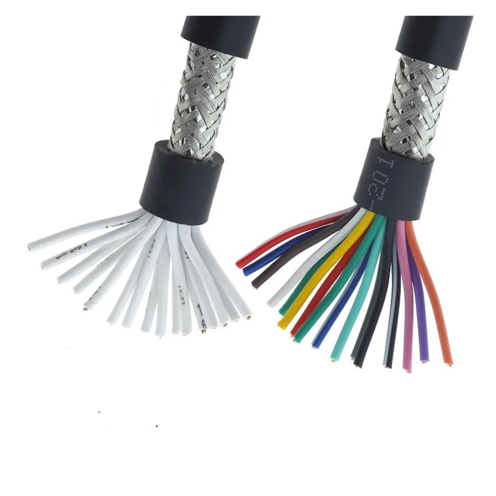 DOUDOUSUN Wires and Cables 16 cores 26/24/22/20/18AWG 10-40 cores Shielded Cable Meters Pure Copper RVVP Shielded Wire Control Cable Signal Wire Wires and Cables(20 AWG 0.5MM,10 Cores)