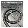 DOUDOUSUN Wires and Cables 4core Pur Spring Wire Shielded Cable 26 24 22 Awg Stretch 1-15 Meters Fog Surface Spiral Telescopic Wire Wires and Cables(Stretch 15 Meter,4 cores 22 AWG) view 2