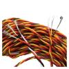 DOUDOUSUN Wires and Cables 5/10/20M 22AWG 26awg 30/60 Core 3 Way Twist Servo Extension Cable Futaba Twisted Wire Lead for RC Airplane Accessories Wires and Cables(Orange Brown Red,20 Meters_22AWG) view 1