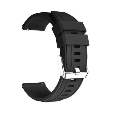 Silicone 22 20mm Watch Strap For GT 4 Pro 46mm Band 3 SE 2 42mm Watch4 GS Replacement Bracelet(Coal Black,22mm)