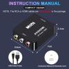 Amzpas RCA to HDMI Converter, AV to HDMI Adapter, 1080P Mini RCA Composite CVBS Video Audio Converter Adapter Supporting PAL/NTSC for TV/PC/ PS3/PS4/Laptop/STB/Xbox VHS/VCR (Black) view 4