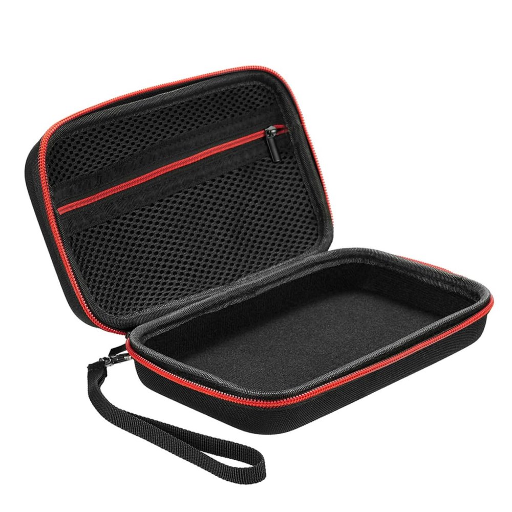Red EVA Thermometer Carrying Case, Shockproof Protective Bag with Lanyard