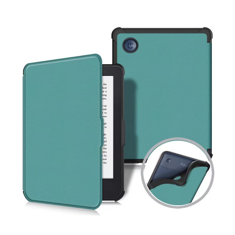 AJUSIBZR Case Compatible with Kobo Clara 2E 6'' 2022 Release Soft TPU Cover with Auto Sleep/Wake for Kobo Clara 2e N506 6 inch(Green)