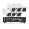 H.265+ POE Security Camera System Kit Audio Record 8MP Face Detect Surveillance IP Camera IR Outdoor Waterproof CCTV Video Set(None,8CH NVR 6PCS CAM) view 1