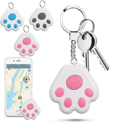 GPS for Dogs, Intelligent Anti-Lost Pet Tracker(No Monthly Fees)Item FindersMini Cat Paw Shaped Dog GPS Collar Tracking Device for Pets Kids Key Luggage Wallet (Black)