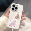50PCS Pink Christmas Aesthetic Stickers Cartoon Lovely Snowman for Scrapbook Journaling Retro Santa Claus Stickers Party Favors Vinyl Waterproof Holiday Party, Pink Gifts Party (Pink Christmas) view 4