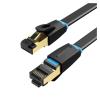 CAT8 Ethernet Cable 40Gbps 2000MHz CAT 8 Networking Cotton Braided Internet LAN Cord for Laptops PS 4 Router RJ45 Cable(IKC Cat8 Black Flat,2m) view 1