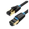 Cat8 Ethernet Cable STTP 40Gbps 2000MHz Cat 8 RJ45 Network LAN Patch Cord for Router Modem Internet RJ 45 Ethernet Cable(Nylon B-R,3M) view 2